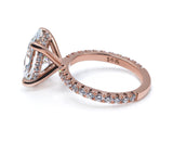 Hidden Halo Oval Brilliant Cut French Cut Pavè