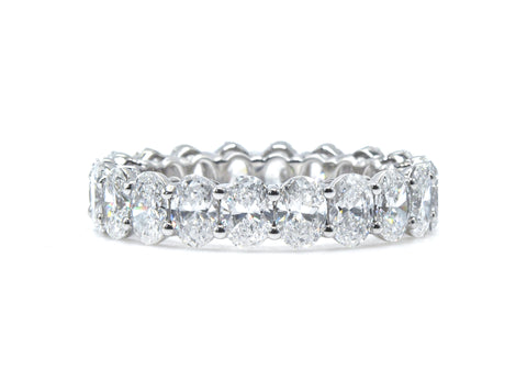 Oval Cut Eternity Band Perfectly Matched 4.50 CTW