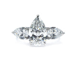 Pear-Cut Lab-Grown Diamond Three-Stone Ring