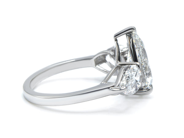 Pear-Cut Lab-Grown Diamond Three-Stone Ring
