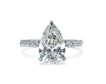 Pear-Cut Lab-Grown Diamond Pavé Ring