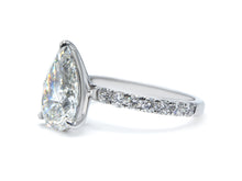 Pear-Cut Lab-Grown Diamond Pavé Ring