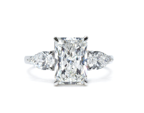 Radiant-Cut Lab-Grown Diamond Three-Stone