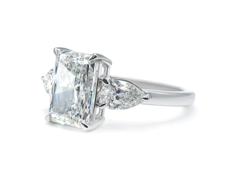 Radiant-Cut Lab-Grown Diamond Three-Stone