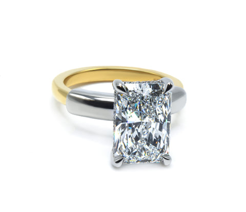 Radiant Cut Diamond Solitaire Engagement Ring