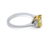 White and Yellow Gold Lab Grown Diamond Ring 1.50+ ct