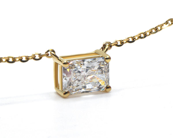 East-West Radiant Cut Pendant (Lab Grown Diamond)