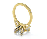 Harmonious Trio: Oval & Pear Lab-Grown Diamonds Engagement Ring