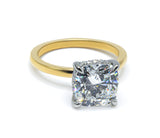 Solitaire Inspired Hidden Halo Cushion Brilliant Cut