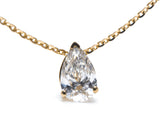 Pear Brilliant Cut Lab Grown Diamond Solitaire Necklace