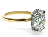 Hidden Halo Oval Brilliant Cut