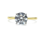 Round Lab-Grown Diamond Engagement Ring with Hidden Halo