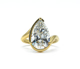 Modern Lab-Grown Pear Diamond Ring