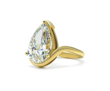 Modern Lab-Grown Pear Diamond Ring
