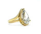 Modern Lab-Grown Pear Diamond Ring