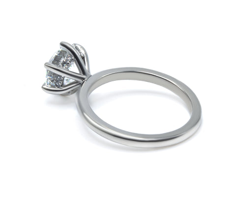 The 6-prong Hidden Halo Solitaire Ring