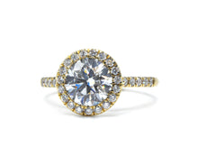 2.59 ct tw Lab-Grown Diamond Halo Engagement Ring