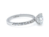 2.63ct tw Round Lab-Grown Diamond Engagement Ring with Pave Band