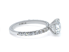 2.63ct tw Round Lab-Grown Diamond Engagement Ring with Pave Band