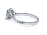 2.77 ct tw Round Lab-Grown Diamond Engagement Ring with Hidden Halo and Pave Band