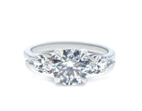 2.84 ct tw Lab-Grown Diamond Three-Stone Engagement Ring