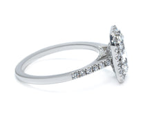 2.58 ct tw Emerald-Cut Lab-Grown Diamond Halo Engagement Ring