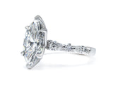 Lab-Grown Diamond Marquise Engagement Ring with Accents