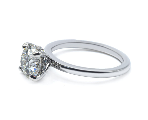 Solitaire Inspired Hidden Halo Round Brilliant Cut 2.00+ E/VS