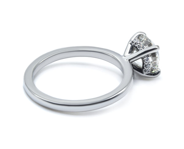 Solitaire Inspired Hidden Halo Round Brilliant Cut 2.00+ E/VS