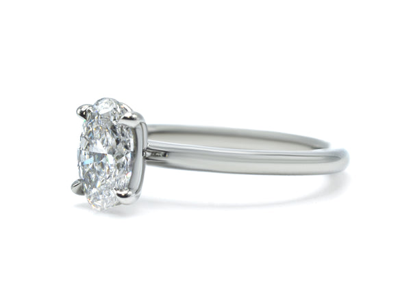 1ct Oval Lab-Grown Diamond Solitaire Ring