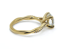 Twisted Sides Round Diamond Ring