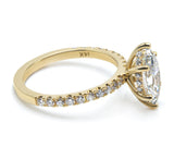 Marquise Brilliant Cut Diamond Hidden Halo French Cut Pavé sides 2.00+ ct, D-E/VS