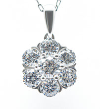 Classic Solstice Round Brilliant Lab Grown Diamonds Pendant Halo 1.00 carat.