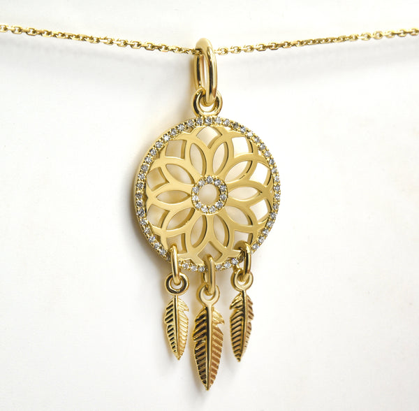 Lab-Grown Diamond Dreamcatcher Pendant