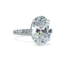 Two Tone Oval Brilliant cut Elegance Hidden Halo Ring