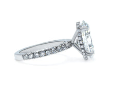 Two Tone Oval Brilliant cut Elegance Halo Ring