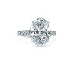 Two Tone Oval Brilliant cut Elegance Hidden Halo Ring