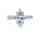 Marquise Cut Lab-Grown Diamond Twist Engagement Ring