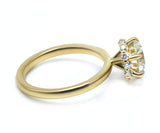 Six Prong Hidden Halo Solitaire Ring