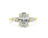 Classic Three-Stone Oval Lab-Grown Diamond Engagement Ring