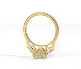 Classic Three-Stone Oval Lab-Grown Diamond Engagement Ring