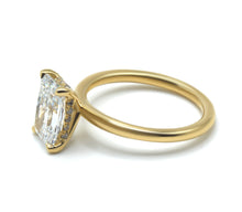 Radiant Cut Diamond Ring with Hidden Halo - Timeless Elegance