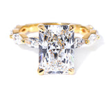 Radiant Cut Diamond With Unique Side Diamonds