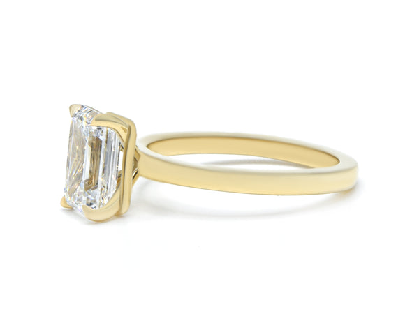 Emerald Cut Diamond Solitaire Engagement Ring 2.30 ct