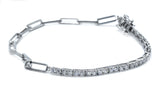 Lab Grown Diamond Paperclip Bracelet 1.20 ct