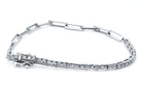 Lab Grown Diamond Paperclip Bracelet 1.20 ct