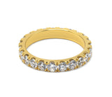 Single French Cut Pave diamond wedding band 2 mm +