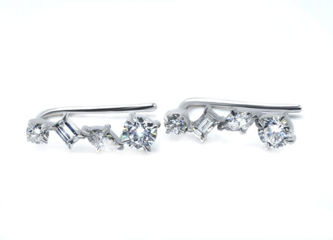 Mini Multishape Diamond Earrings – A Symphony of Sparkle