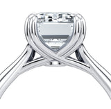 Emerald Cut Diamond Solitaire Engagement Ring