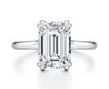 Emerald Cut Diamond Solitaire Engagement Ring